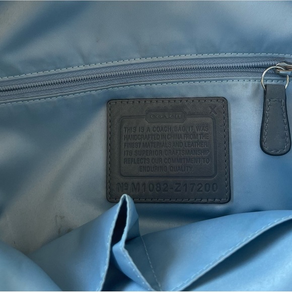 Navy Blue Coach Purse - Picture 3 of 6